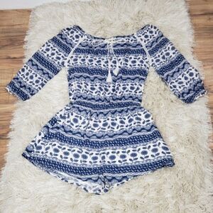 Miss Love Women's Jumpsuit Romper Shorts Blue‎